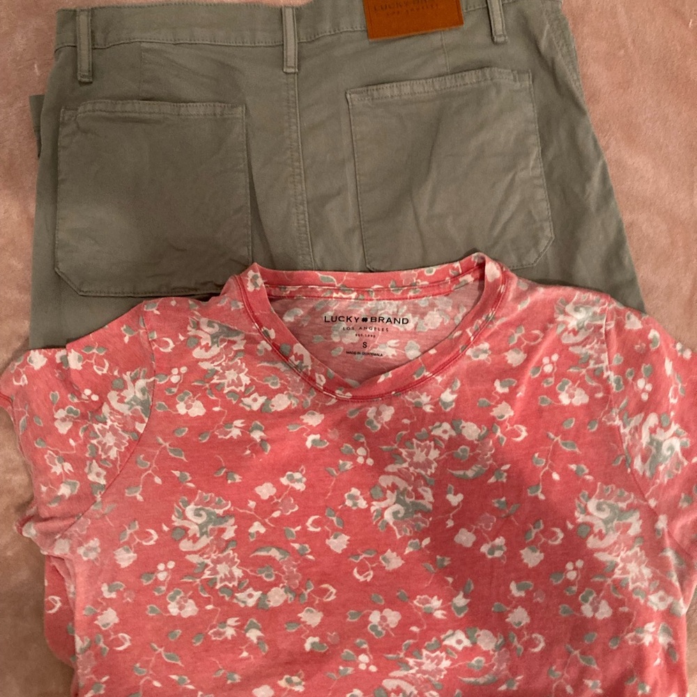 Lucky Brand cargo pants & shirt